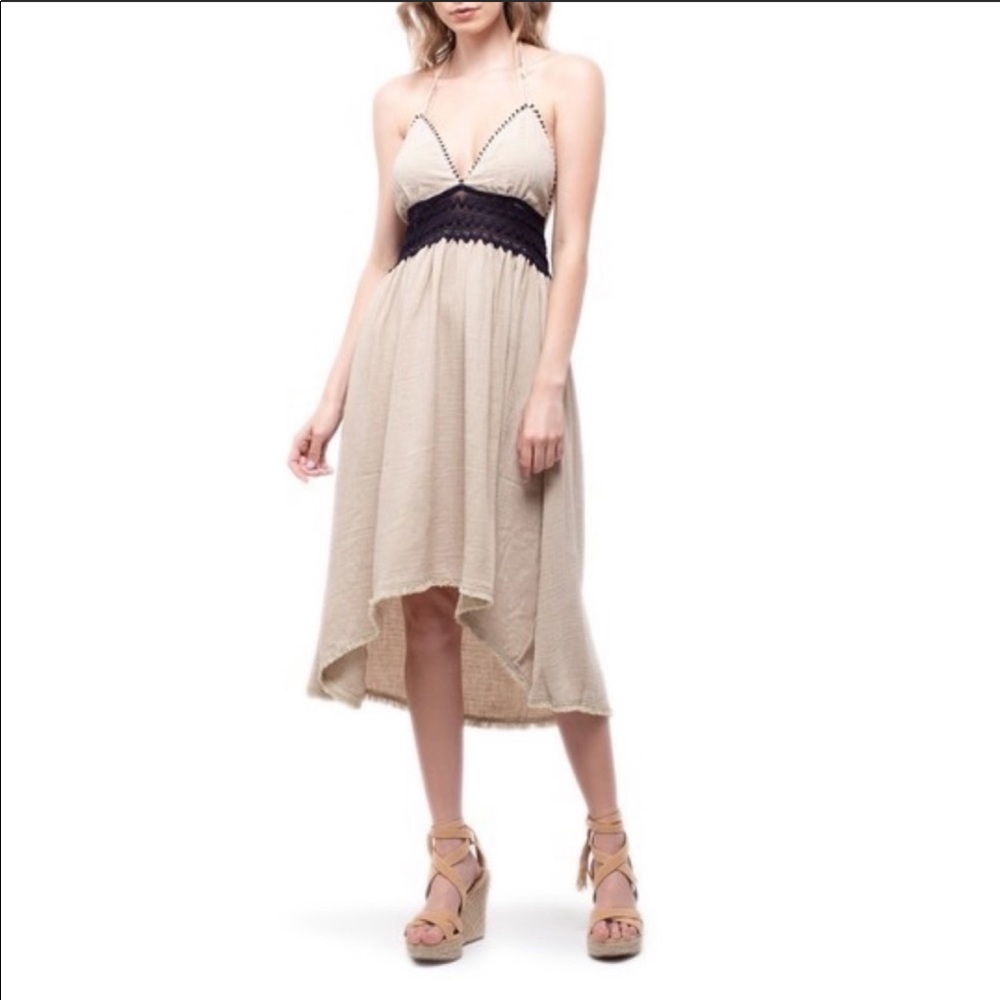 NWT Moon River High Low Halter Dress